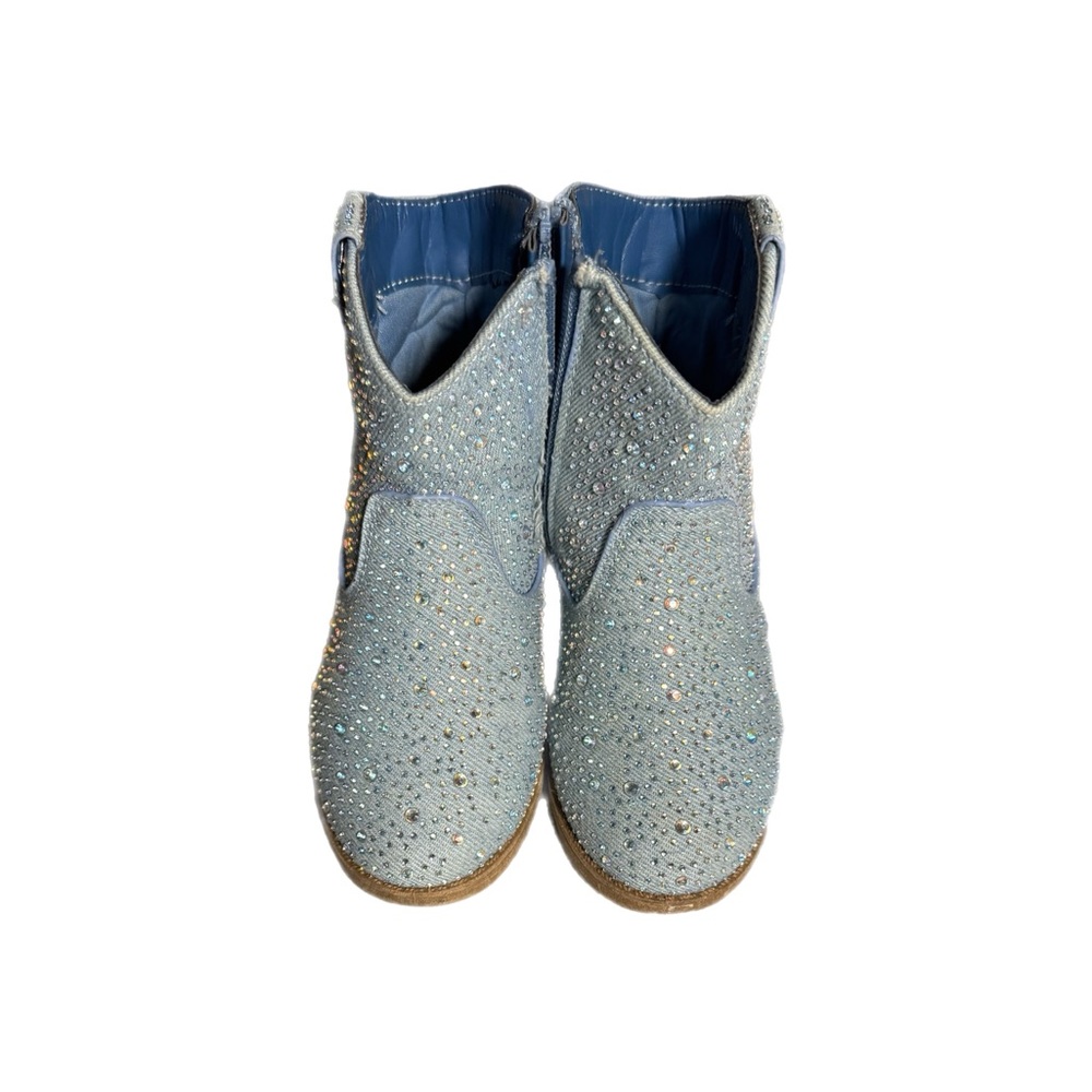 Sparkling Blue Ankle Boots